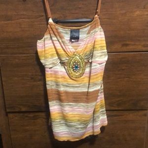 Multicolor see through top. j.l.b.